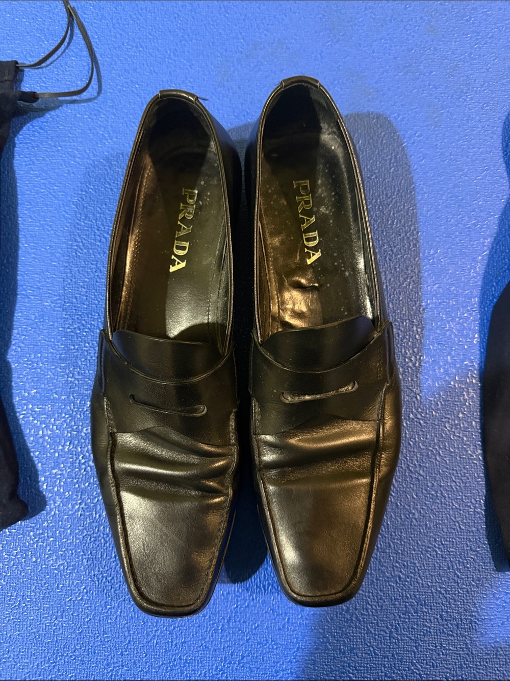 Prada Square Toe Penny Loafers - Picture 3 of 8